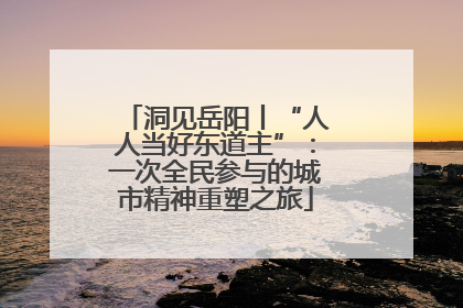 洞见岳阳丨“人人当好东道主”：一次全民参与的城市精神重塑之旅
