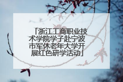浙江工商职业技术学院学子赴宁波市军休老年大学开展红色研学活动
