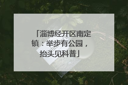 淄博经开区南定镇：举步有公园，抬头见科普
