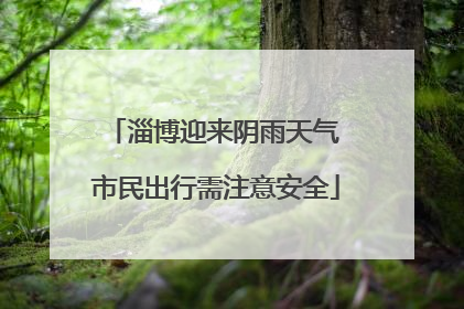 淄博迎来阴雨天气 市民出行需注意安全
