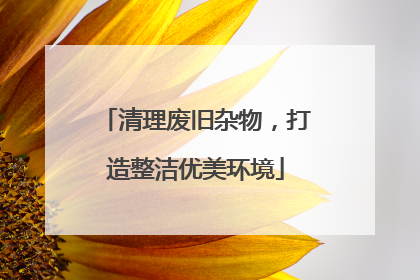 清理废旧杂物，打造整洁优美环境