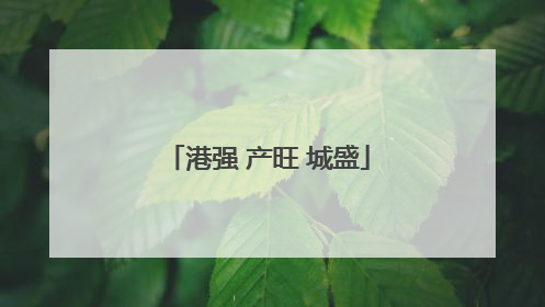 港强 产旺 城盛