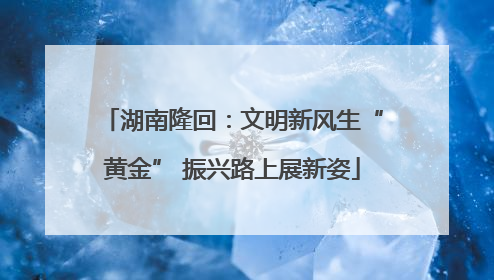湖南隆回：文明新风生“黄金” 振兴路上展新姿
