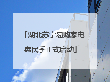 湖北苏宁易购家电惠民季正式启动