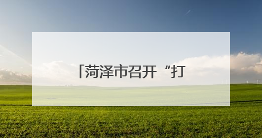 菏泽市召开“打非治违”专项行动方案解读会议