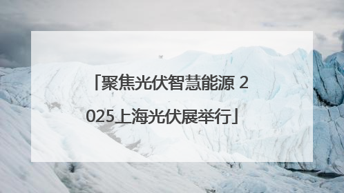 聚焦光伏智慧能源 2025上海光伏展举行