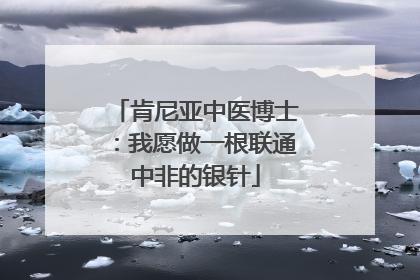 肯尼亚中医博士：我愿做一根联通中非的银针