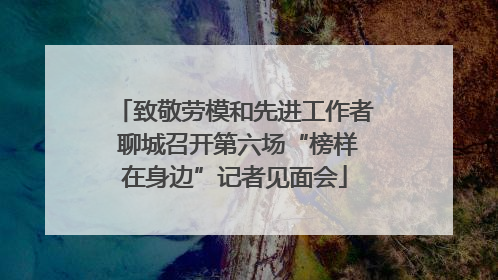 致敬劳模和先进工作者 聊城召开第六场“榜样在身边”记者见面会
