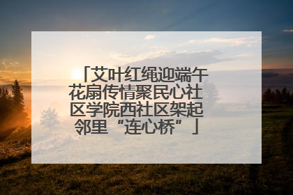 艾叶红绳迎端午花扇传情聚民心社区学院西社区架起邻里“连心桥”