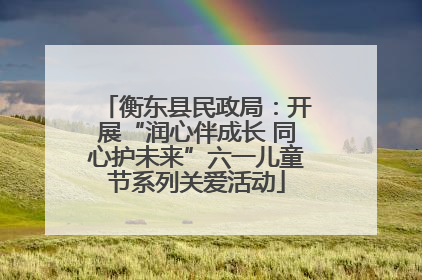 衡东县民政局：开展“润心伴成长 同心护未来”六一儿童节系列关爱活动