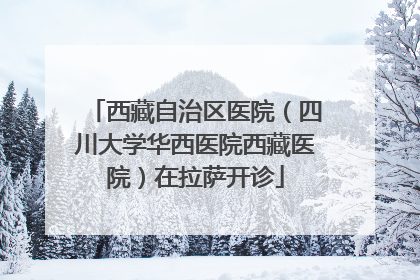 西藏自治区医院（四川大学华西医院西藏医院）在拉萨开诊
