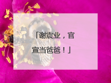 谢震业，官宣当爸爸！