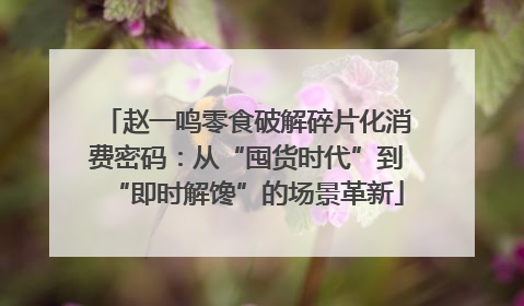 赵一鸣零食破解碎片化消费密码：从“囤货时代”到“即时解馋”的场景革新