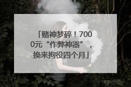 赌神梦碎！7000元“作弊神器”，换来拘役四个月