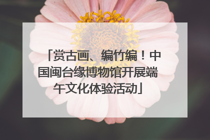 赏古画、编竹编！中国闽台缘博物馆开展端午文化体验活动