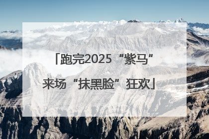 跑完2025“紫马” 来场“抹黑脸”狂欢