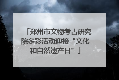 郑州市文物考古研究院多彩活动迎接“文化和自然遗产日”