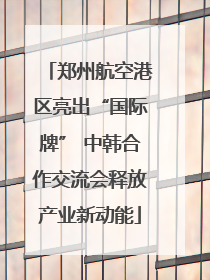 郑州航空港区亮出“国际牌” 中韩合作交流会释放产业新动能