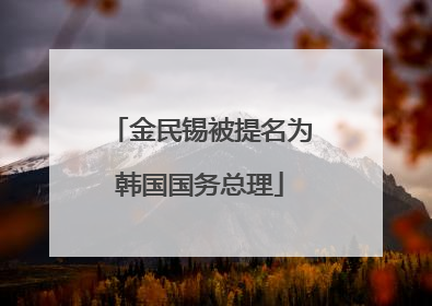 金民锡被提名为韩国国务总理