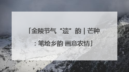 金陵节气“遗”韵｜芒种：笔绘乡韵 画意农情