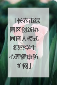 长春市绿园区创新协同育人模式 织密学生心理健康防护网