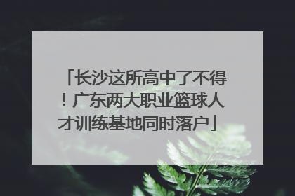 长沙这所高中了不得！广东两大职业篮球人才训练基地同时落户