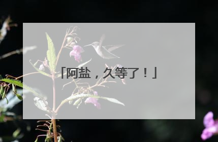阿盐，久等了！