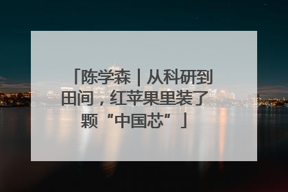 陈学森｜从科研到田间，红苹果里装了颗“中国芯”