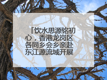 饮水思源铭初心，香港龙岗区各同乡会乡亲赴东江源流域开展国情研学活动