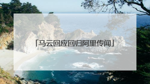 马云回应回归阿里传闻