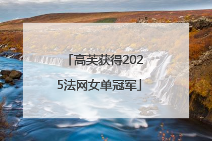 高芙获得2025法网女单冠军