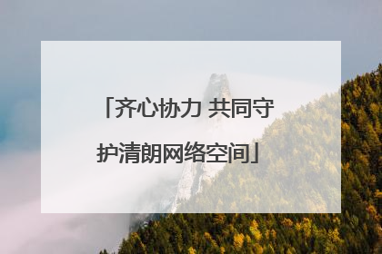 齐心协力 共同守护清朗网络空间