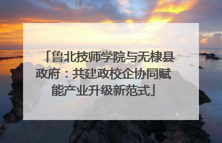 鲁北技师学院与无棣县政府：共建政校企协同赋能产业升级新范式