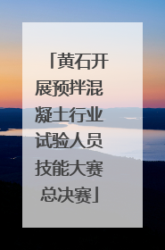 黄石开展预拌混凝土行业试验人员技能大赛总决赛