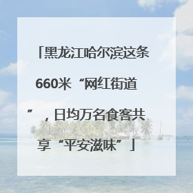 黑龙江哈尔滨这条660米“网红街道”，日均万名食客共享“平安滋味”