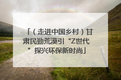 （走进中国乡村）甘肃民勤荒漠引“Z世代”探兴环保新时尚