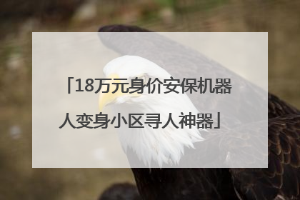 18万元身价安保机器人变身小区寻人神器