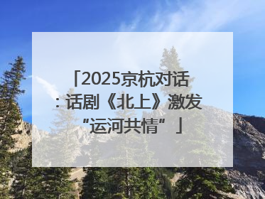 2025京杭对话：话剧《北上》激发“运河共情”