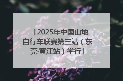 2025年中国山地自行车联赛第三站（东莞·黄江站）举行