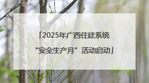 2025年广西住建系统“安全生产月”活动启动