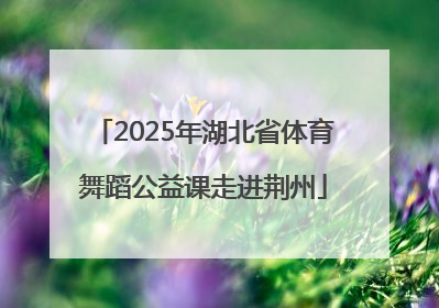 2025年湖北省体育舞蹈公益课走进荆州