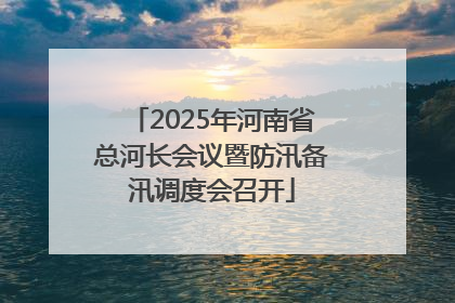 2025年河南省总河长会议暨防汛备汛调度会召开