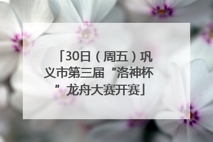 30日（周五）巩义市第三届“洛神杯”龙舟大赛开赛