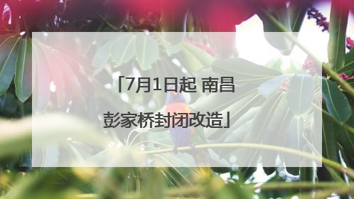 7月1日起 南昌彭家桥封闭改造