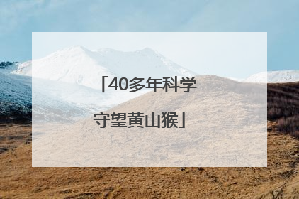 40多年科学守望黄山猴