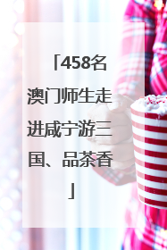 458名澳门师生走进咸宁游三国、品茶香